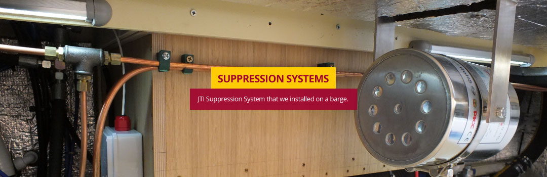 JTI Fire Suppression System - In use on a barge